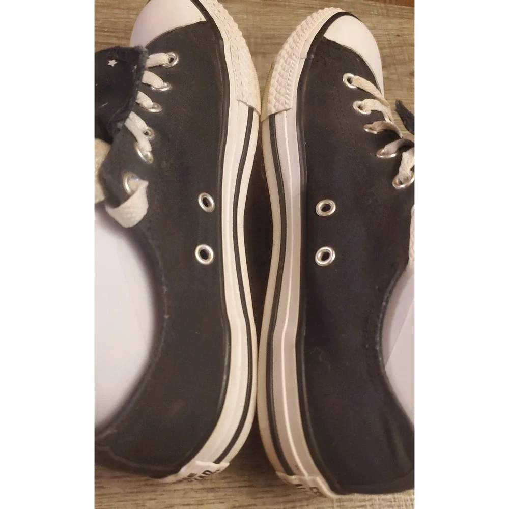 Converse All‎ Star Low Top Double Tongue Youth Size 5 Black